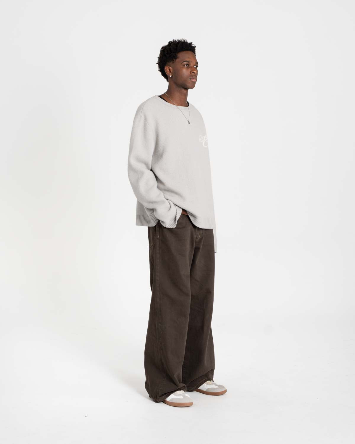 Extra baggy Denim Brown